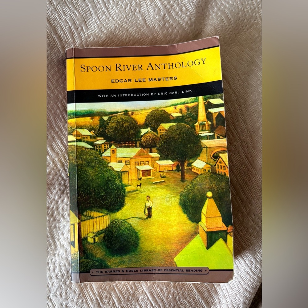 Spoon River Anthology by Edgar Lee Masters - Yellow & Green Cover